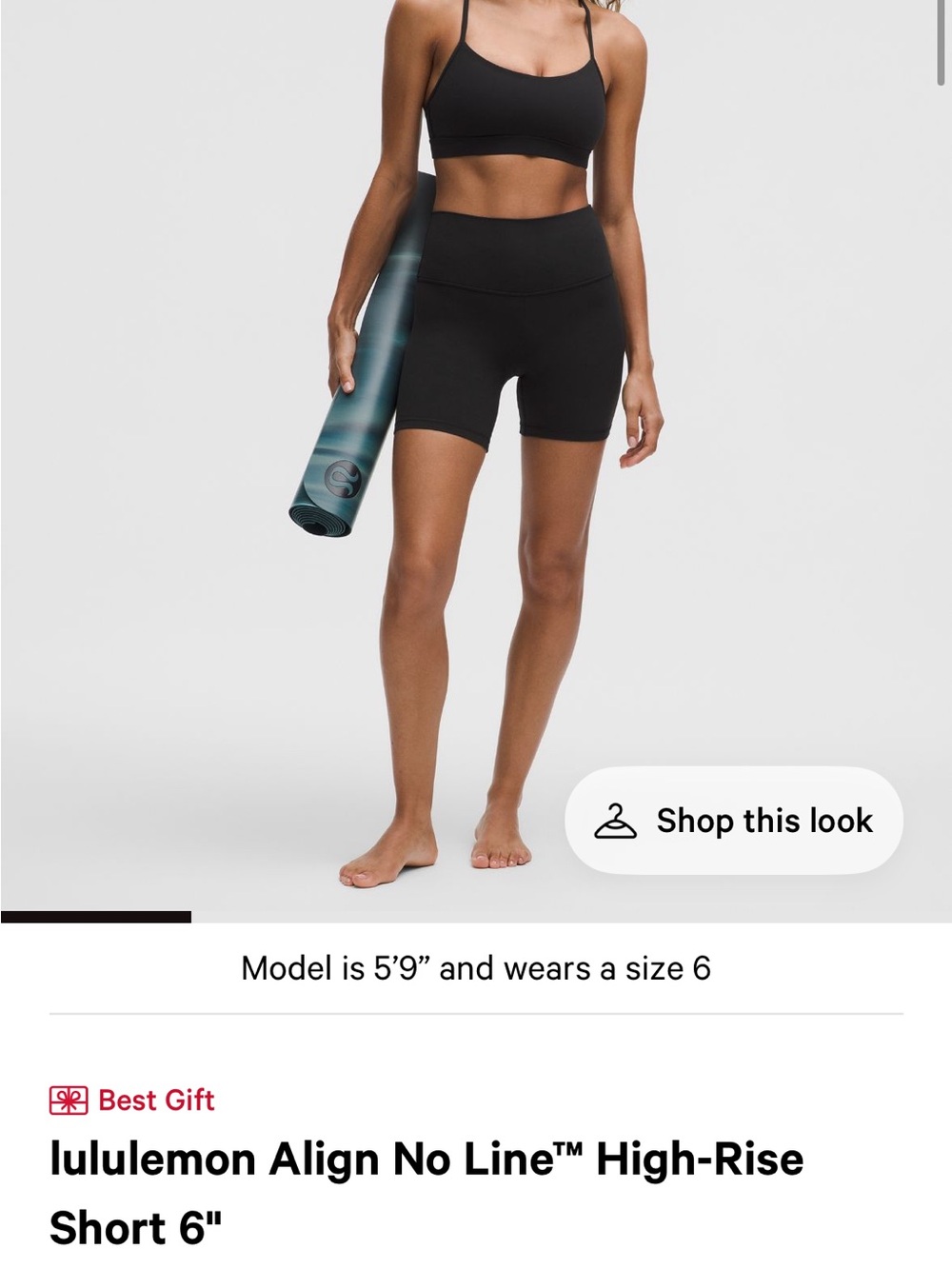 Lululemon Align No Line™ High-Rise
Short 6" black size 6